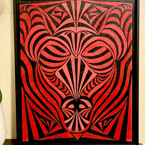 Reliable strength of Taurus painting artist J. Cruz Original art work zodiac - Picture 5 of 5